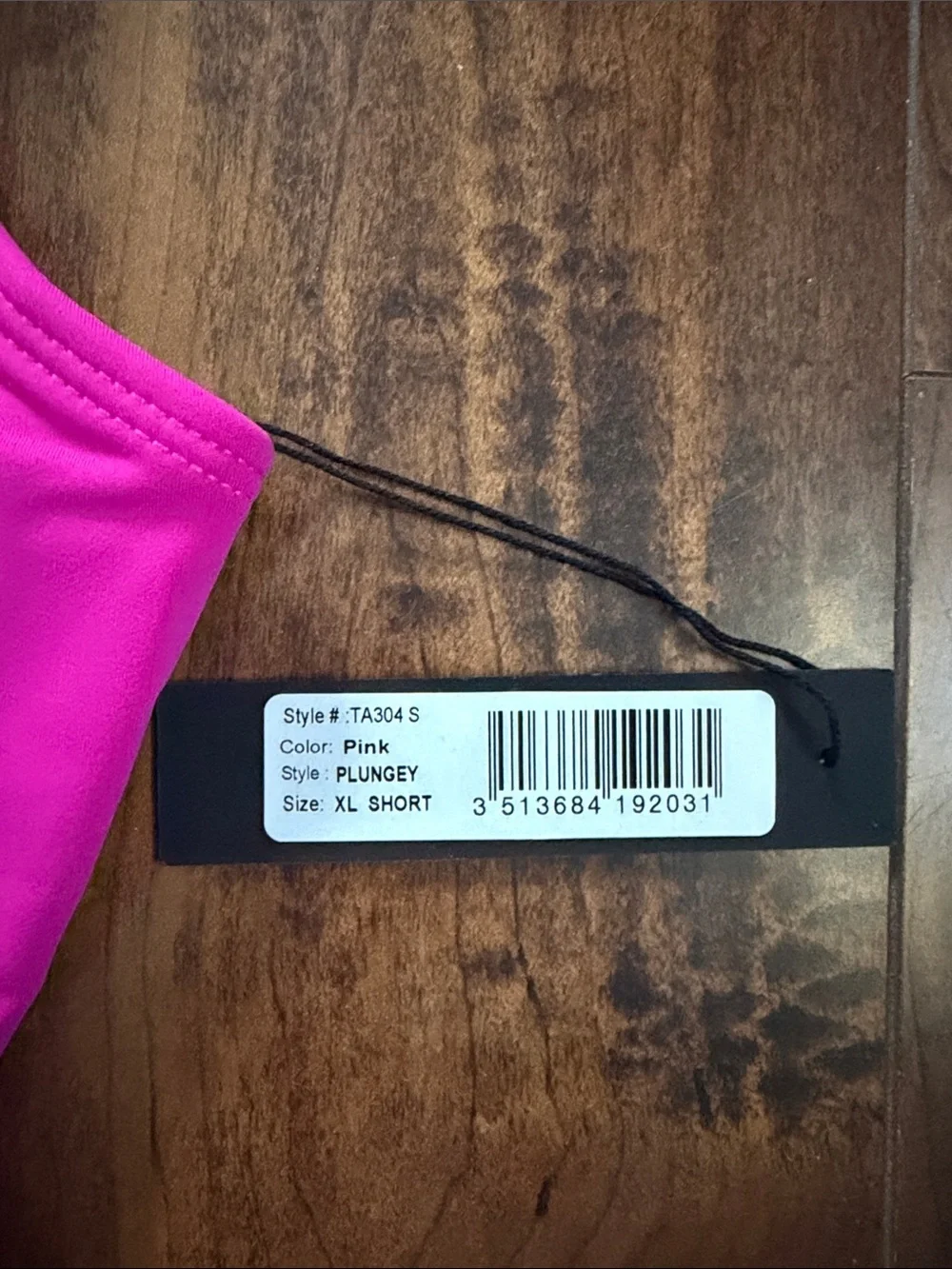 TA3 Pink Plungey XL Short Compression Swimsuit.